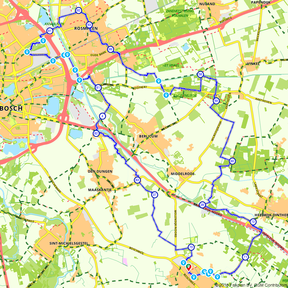 ger Rosmalen Meierijstad Cycling route Route.nl